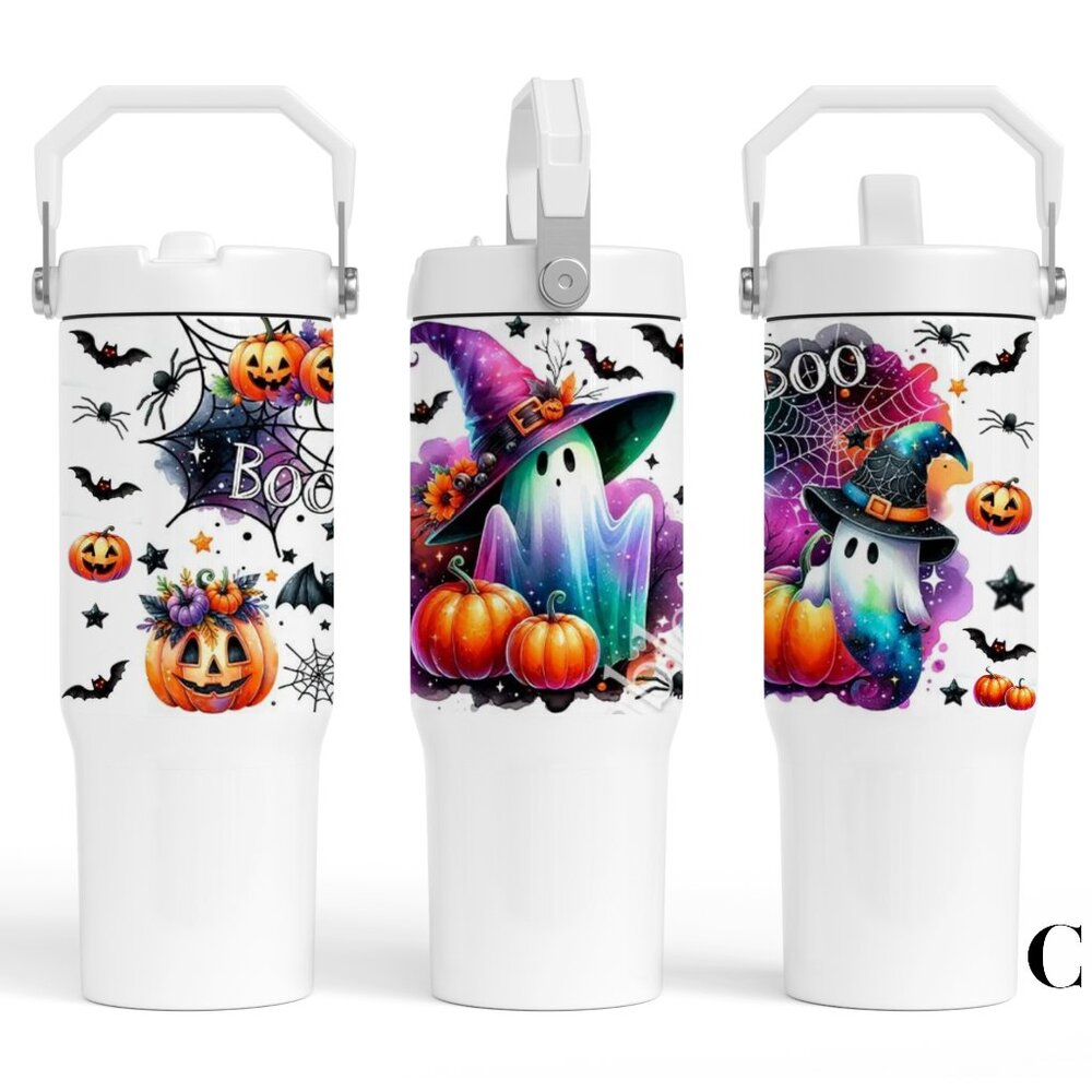 Halloween  30 oz Tumbler with flip straw, Horror Friends, Scary Horror Character